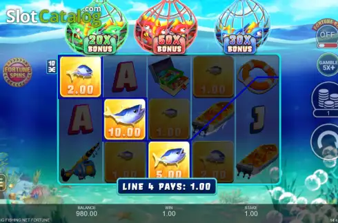 Οθόνη3. Big Fishing Net Fortune Κουλοχέρης