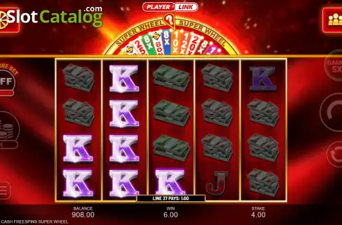 Οθόνη3. Gold Cash Free Spins Super Wheel Κουλοχέρης