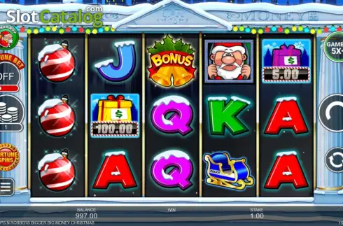 Οθόνη2. Cops 'n' Robbers Bigger Big Money Christmas Κουλοχέρης 