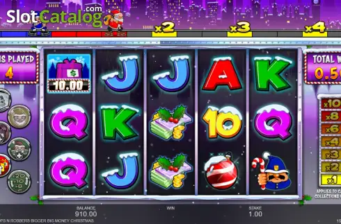 Οθόνη3. Cops 'n' Robbers Bigger Big Money Christmas Κουλοχέρης 