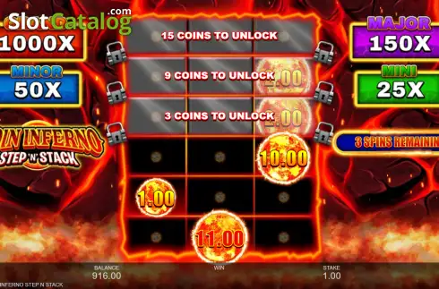 Οθόνη3. Coin Inferno Step 'N' Stack Κουλοχέρης
