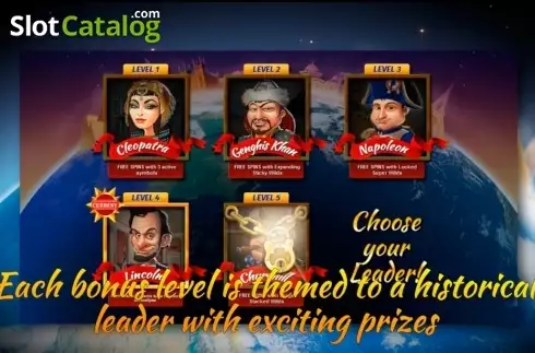 Οθόνη4. Leaders of the Free Spins World Κουλοχέρης 