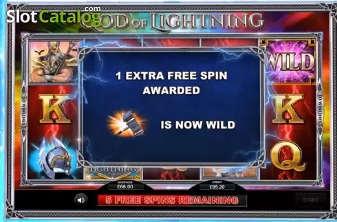 Οθόνη 4. God of Lightning (Inspired Gaming) Κουλοχέρης