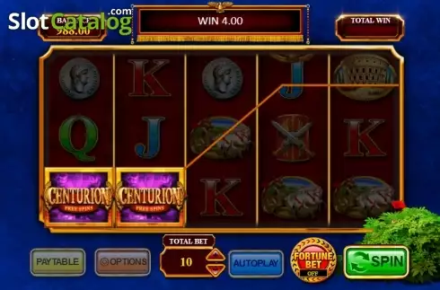 Οθόνη 2. Centurion Free Spins Κουλοχέρης
