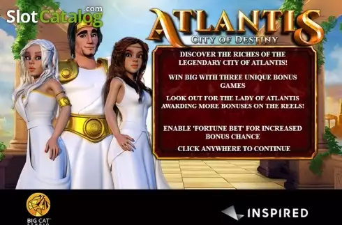 Οθόνη 1. Atlantis: City of Destiny Κουλοχέρης
