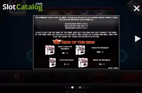Οθόνη6. Mike Tyson Blackjack Κουλοχέρης