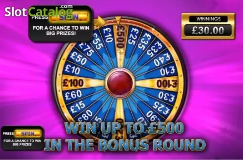 Οθόνη3. £500 Wheel Roulette Κουλοχέρης