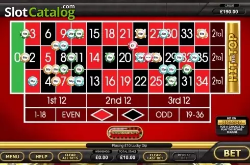 Οθόνη2. Hit the Top Roulette Κουλοχέρης