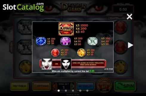 Οθόνη2. Demon Gems Κουλοχέρης