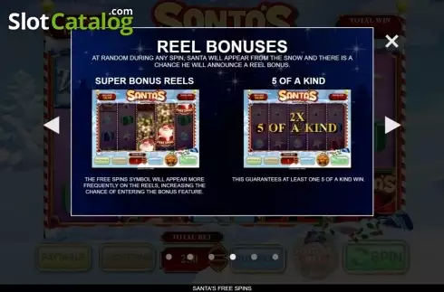 Οθόνη6. Santa's Free Spins Κουλοχέρης