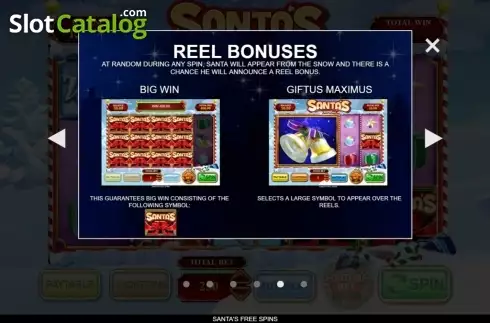 Οθόνη7. Santa's Free Spins Κουλοχέρης