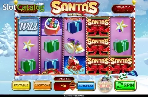 Οθόνη9. Santa's Free Spins Κουλοχέρης