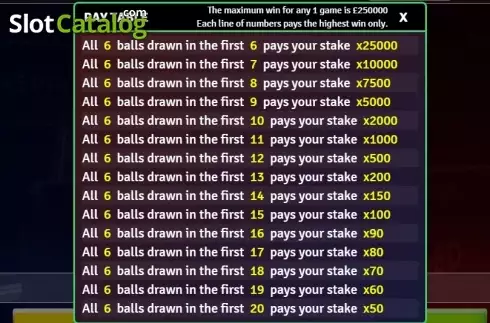 Οθόνη4. Rush Bingo Κουλοχέρης