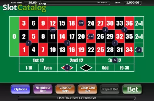 Οθόνη3. 20p Roulette (Inspired Gaming) Κουλοχέρης