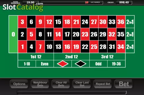 Οθόνη6. 20p Roulette (Inspired Gaming) Κουλοχέρης