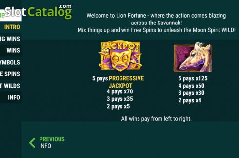 Οθόνη8. Lion Fortune Κουλοχέρης