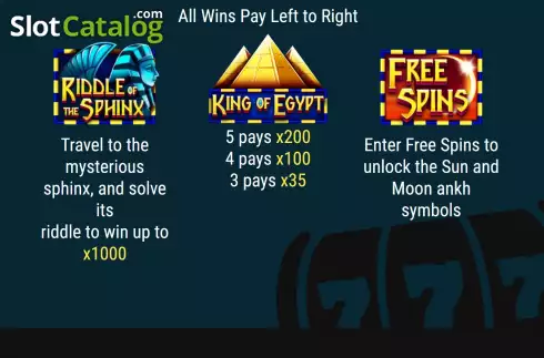 Οθόνη5. King of Egypt (Intouch Games) Κουλοχέρης