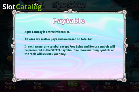 Οθόνη6. Aqua Fantasy Κουλοχέρης