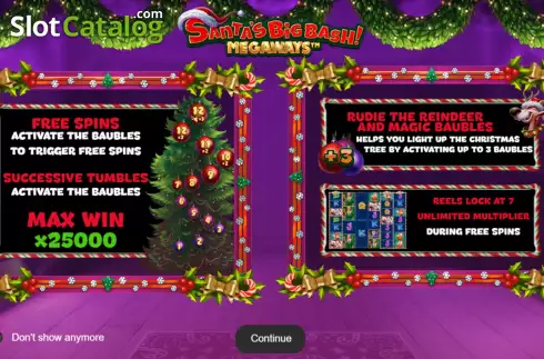 Οθόνη2. Santa's Big Bash Megaways Κουλοχέρης