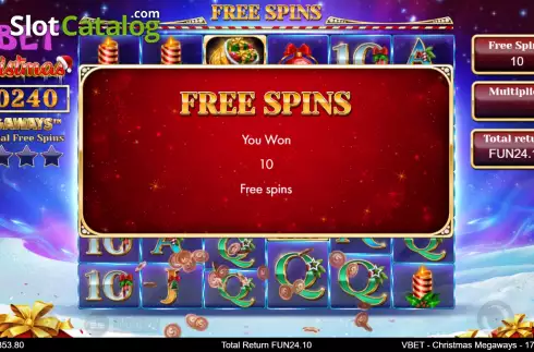 Οθόνη5. Vbet Christmas Megaways Κουλοχέρης