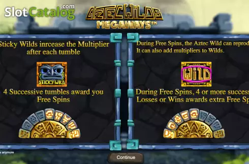 Οθόνη2. Aztec Wilds Megaways Κουλοχέρης