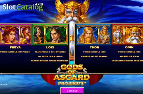 Οθόνη2. Gods of Asgard Megaways Κουλοχέρης