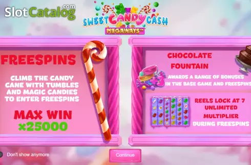 Οθόνη2. Sweet Candy Cash Megaways Κουλοχέρης