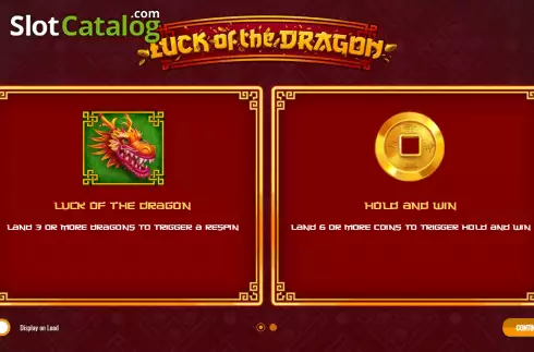 Οθόνη2. Luck of the Dragon Κουλοχέρης 