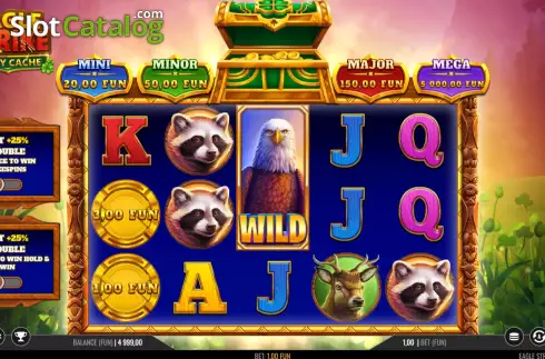 Οθόνη2. Eagle Strike Lucky Cache Κουλοχέρης 