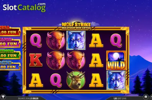 Οθόνη2. Wolf Strike Hold and Win Extra Κουλοχέρης