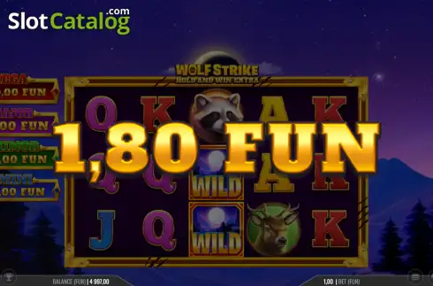 Οθόνη3. Wolf Strike Hold and Win Extra Κουλοχέρης