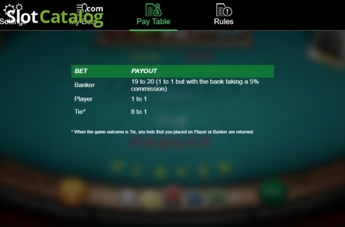 Οθόνη5. 3D Baccarat Κουλοχέρης