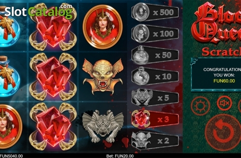 Οθόνη3. Blood Queen Scratch Κουλοχέρης