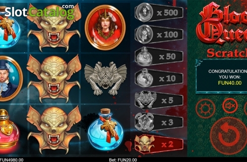 Οθόνη4. Blood Queen Scratch Κουλοχέρης