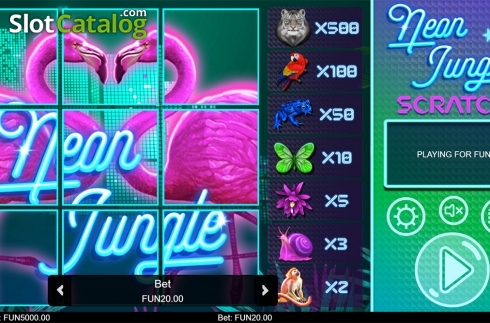 Οθόνη2. Neon Jungle Scratch Κουλοχέρης