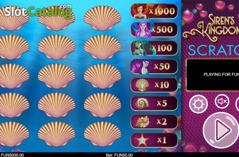 Οθόνη2. Sirens Kingdom Scratch Κουλοχέρης