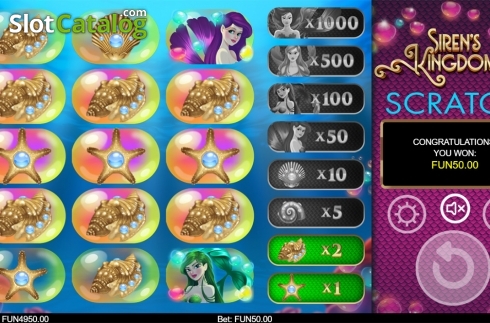 Οθόνη5. Sirens Kingdom Scratch Κουλοχέρης