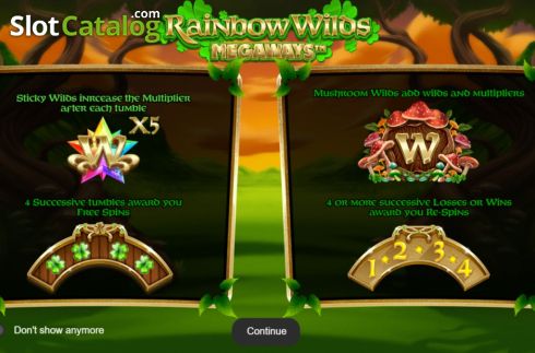 Οθόνη2. Rainbow Wilds Megaways Κουλοχέρης