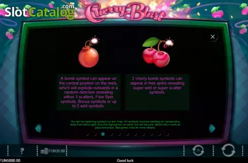 Πίνακας πληρωμών 3. Cherry Blast (Iron Dog Studio) Κουλοχέρης