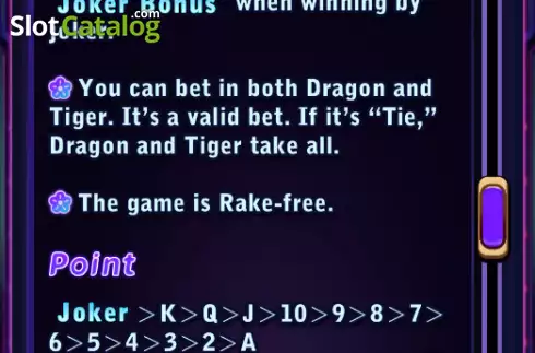 Οθόνη5. Dragon Tiger - Joker Bonus Κουλοχέρης