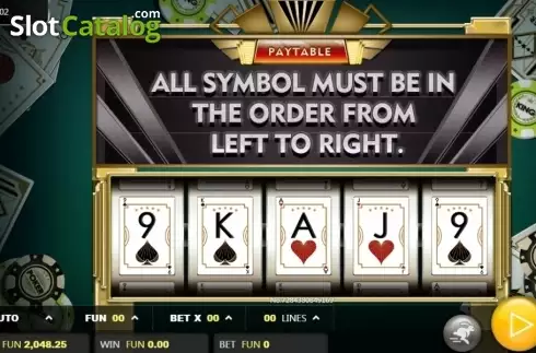 Οθόνη2. Poker King 1000x Straight Flush Κουλοχέρης 