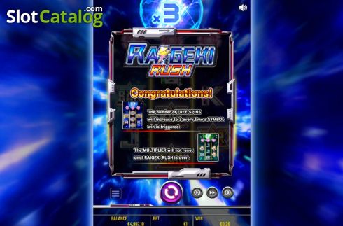 Οθόνη6. Raigeki Rising X30 Κουλοχέρης