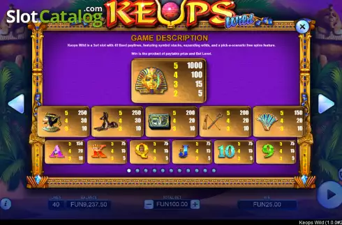Οθόνη9. Keops Wild Κουλοχέρης 