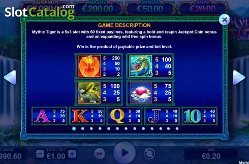 Οθόνη5. Mythic Tiger Κουλοχέρης