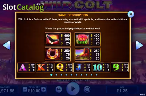 Οθόνη5. Wild Colt Κουλοχέρης