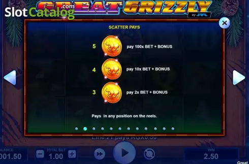 Οθόνη9. Great Grizzly (JVL) Κουλοχέρης