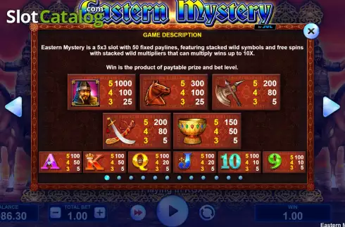 Οθόνη5. Eastern Mystery Κουλοχέρης 