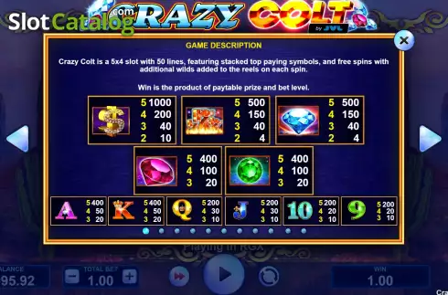 Οθόνη5. Crazy Colt Κουλοχέρης