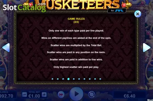 Οθόνη8. Musketeers (JVL) Κουλοχέρης