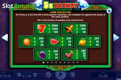 Οθόνη5. 5X Frenzy Κουλοχέρης 